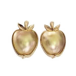 0018 Vintage 80s Sarah Coventry Glowy Apples of My Eye Clips